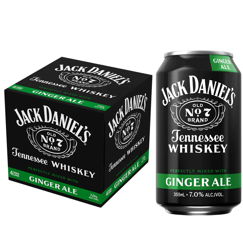 JACK DANIEL'S & GINGER ALE 4 PACK 355ML
